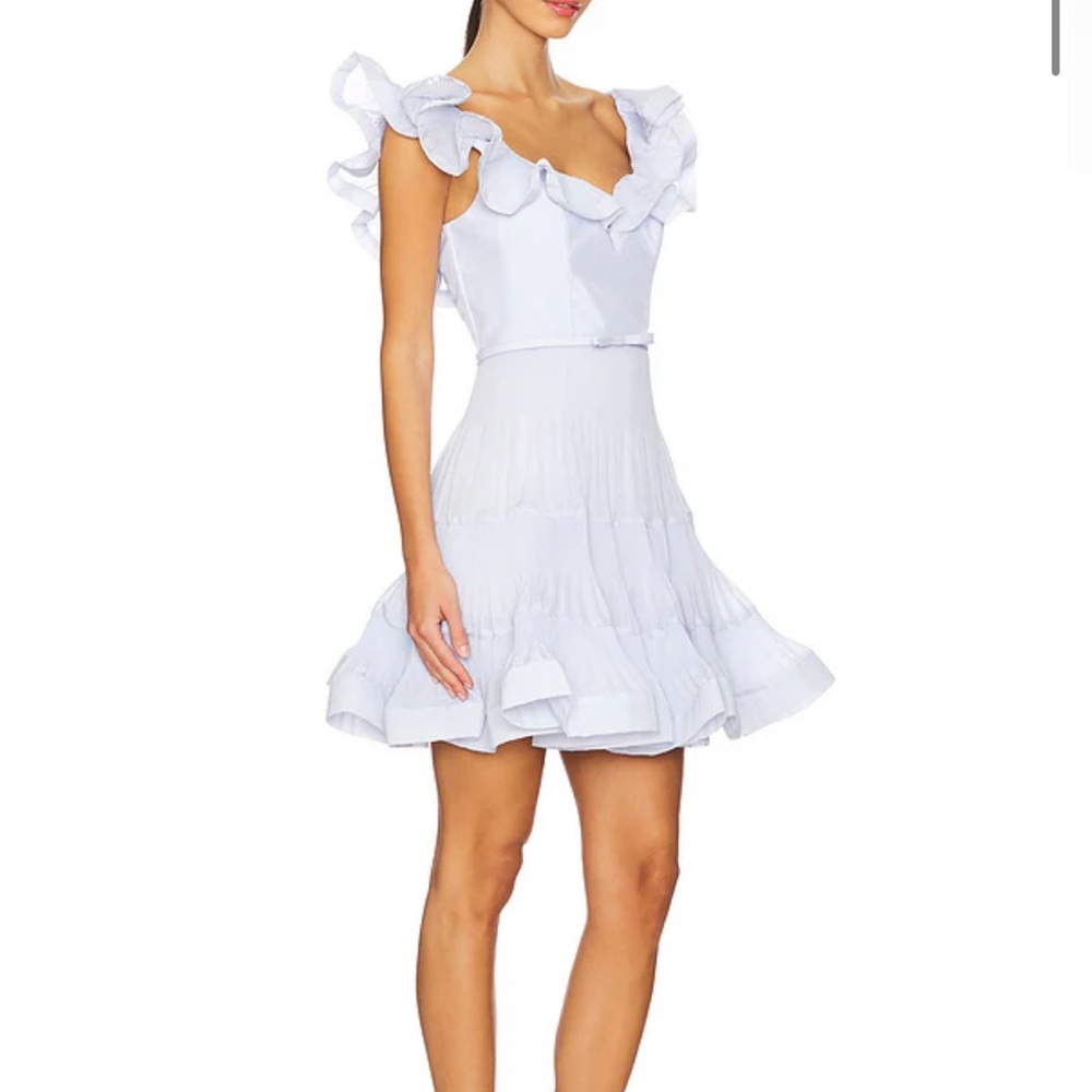 Zimmermann White Ruffled Mini Dress - Picture 2 of 10